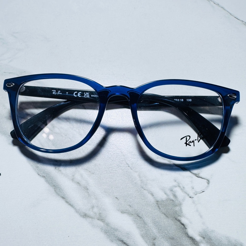 Ray-Ban RB 1601 3865 Blue Black Square Eyeglass Frames 48-18 130